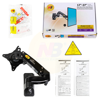 NB F150 ze stopu aluminium 360 stopni 17 "-27" uchwyt monitora sprężyna gazowa ramię LCD LED TV do montażu na ścianie ładowanie 2-7kgs 6